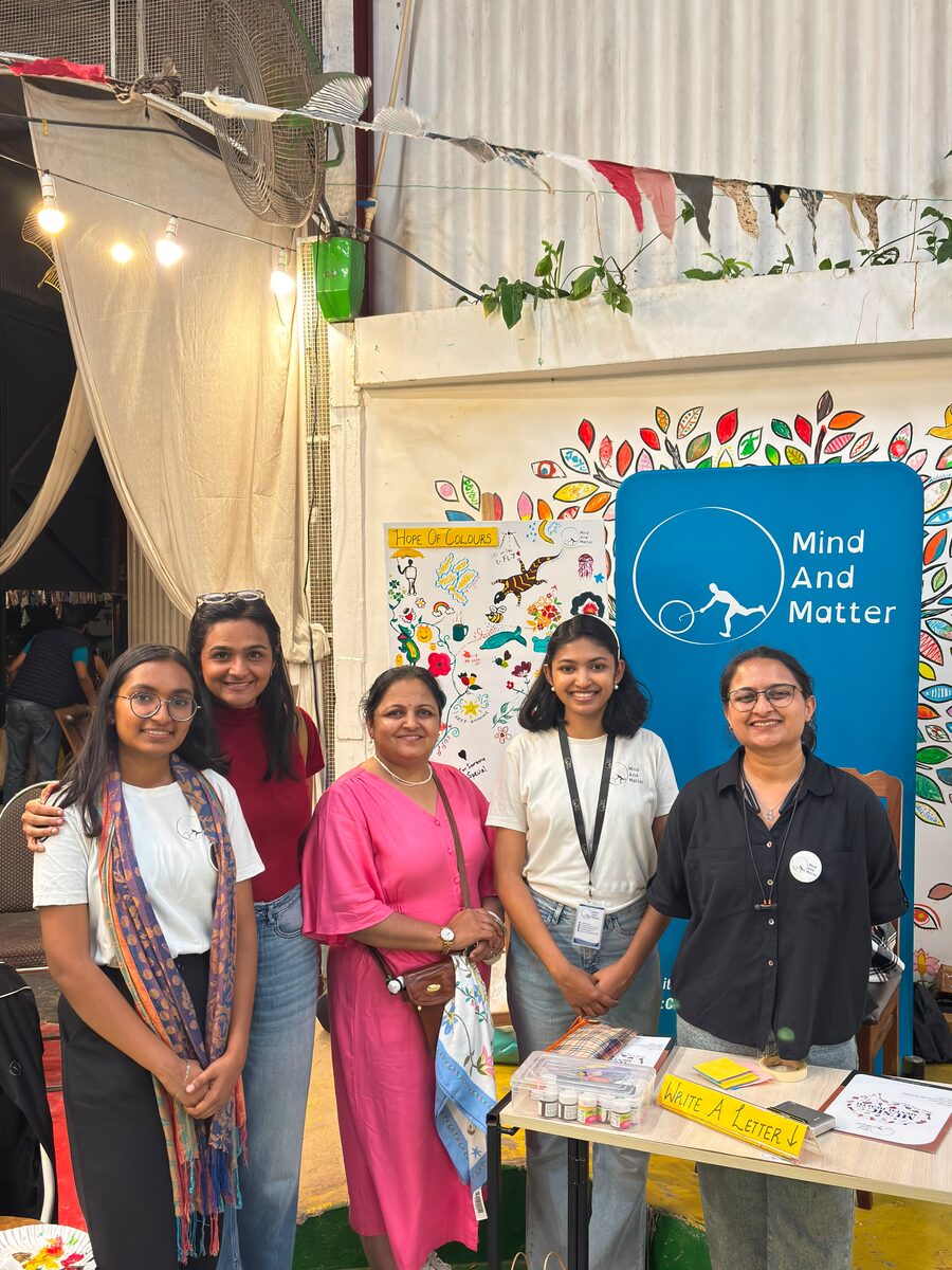 Mind and Matter volunteers at their stall during the BCC Carnival suicide prevention campaign